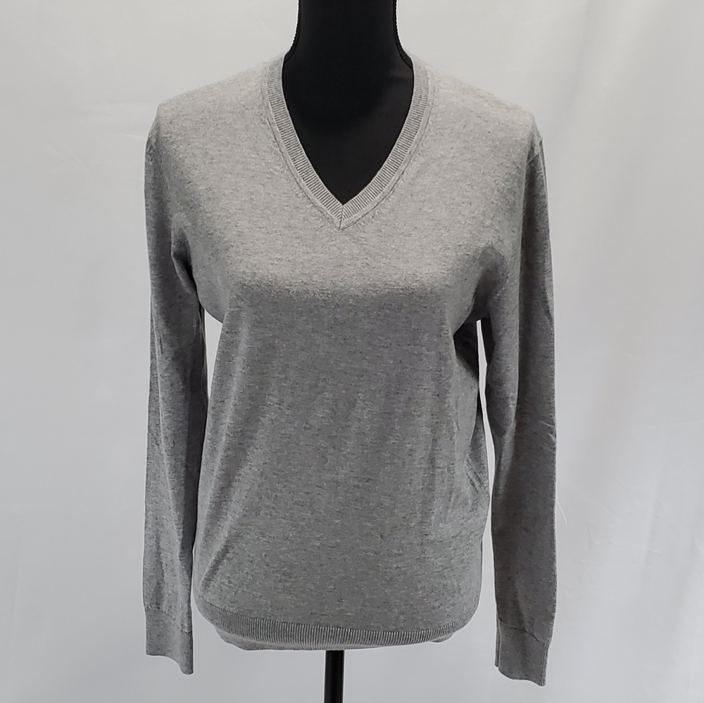 NWT Zara Man Basic Grey Cotton Cashmere Sweater